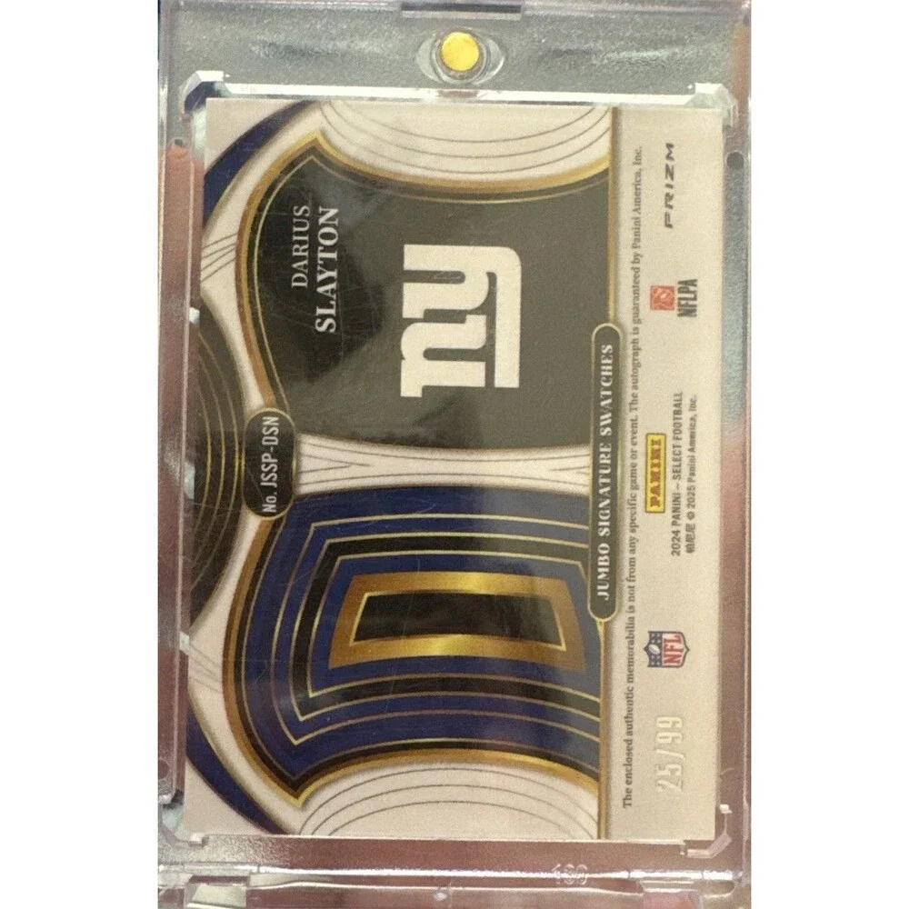 2024 Panini Select #JSSP-DSN Darius Slayton Jumbo Signature Swatches Prizm #/99